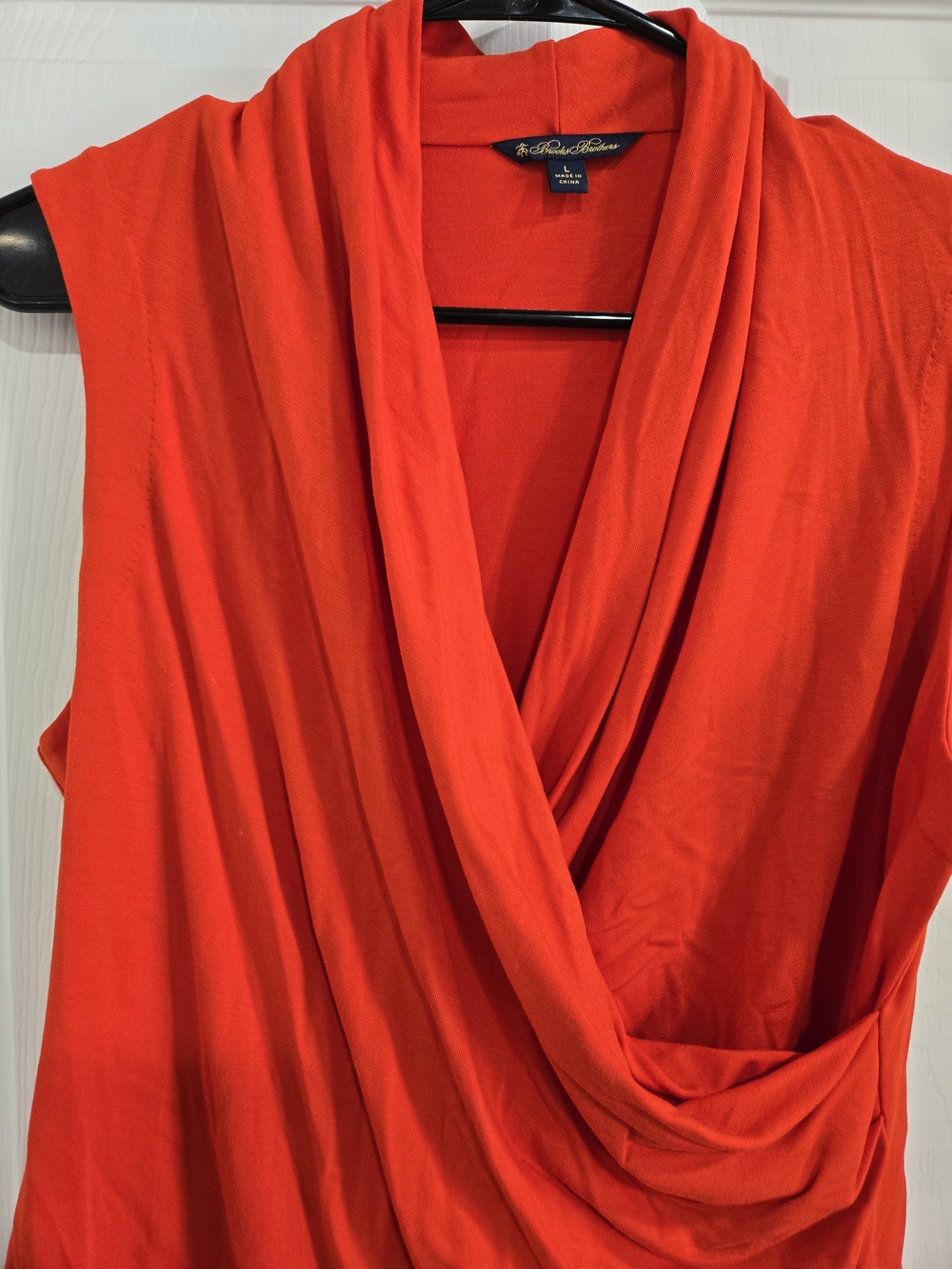 Brooks Brothers Red Draped V-Neck Tank - Picture 3 of 5